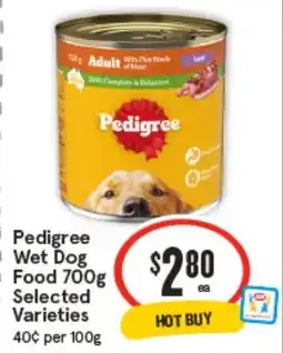 IGA Pedigree Wet Dog Food offer
