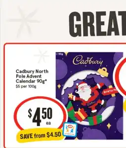 IGA Cadbury North Pole Advent Calendar offer
