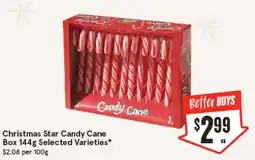 IGA Christmas Star Candy Cane Box offer