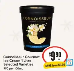 IGA Connoisseur Gourmet Ice Cream offer