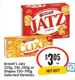 IGA Arnott's Jatz, Clix or Shapes offer