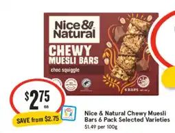 IGA Nice & Natural Chewy Muesli Bars offer