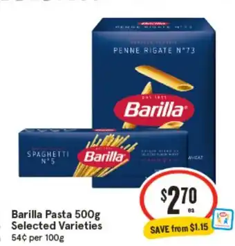 IGA Barilla Pasta offer