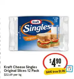 IGA Kraft Cheese Singles Original Slices offer