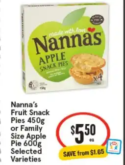 IGA Nanna's Fruit Snack Pies or Family Size Apple Pie offer