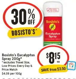 IGA Bosisto's Eucalyptus Spray offer