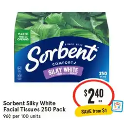 IGA Sorbent Silky White Facial Tissues offer