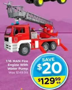 Toyworld 1:16 MAN Fire Engine With Water Pump offer