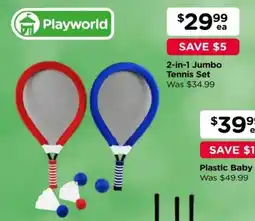 Toyworld 2-in-1 Jumbo Tennis Set offer