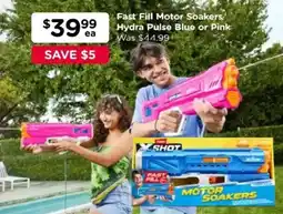 Toyworld Fast Fill Motor Soakers Hydra Pulse Blue or Pink offer