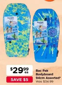 Toyworld Bac Pak Bodyboard offer