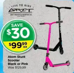 Toyworld Atom Stunt Scooter Black or Pink offer