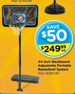 Toyworld 44 Inch Backboard Adjustable Portable Basketball System offer