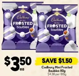 Drakes Cadbury Mini Frosted Baubles offer