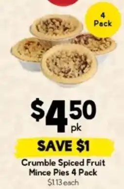 Drakes Crumble Spiced Fruit Mince Pies offer