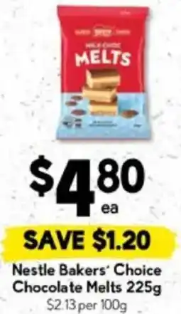 Drakes Nestle Bakers' Choice Chocolate Melts offer