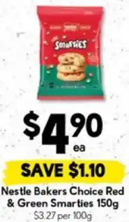 Drakes Nestle Bakers Choice Red & Green Smarties offer