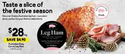 Drakes Australian Easy Carve Leg Ham offer