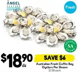 Drakes Australian Fresh Coffin Bay Oysters Per Dozen offer