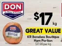 Drakes KR Boneless Boutique Ham Portion offer