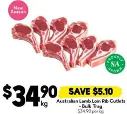 Drakes Australian Lamb Loin Rib Cutlets - Bulk Tray offer