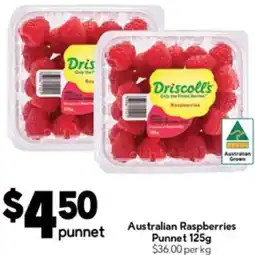 Drakes Australian Raspberries Punnet offer
