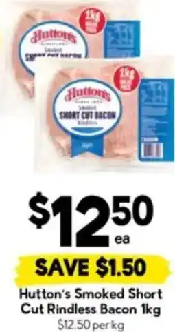 Drakes Hutton's Smoked Short Cut Rindless Bacon offer