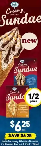 Drakes Bulla Creamy Classics Sundae Ice Cream Cones offer