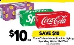 Drakes Coca-Cola or Mount Franklin Lightly Sparkling Water offer