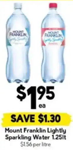 Drakes Mount Franklin Lightly Sparkling Water offer