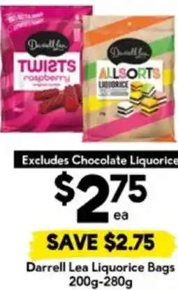 Drakes Darrell Lea Liquorice Bags offer