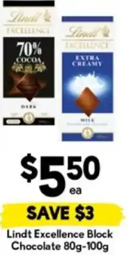 Drakes Lindt Excellence Block Chocolate offer
