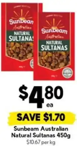 Drakes Sunbeam Australian Natural Sultanas offer