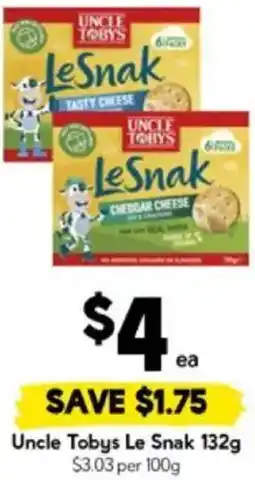 Drakes Uncle Tobys Le Snak offer