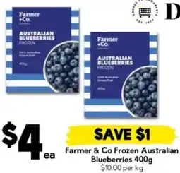 Drakes Farmer & Co Frozen Australian Blueberries offer
