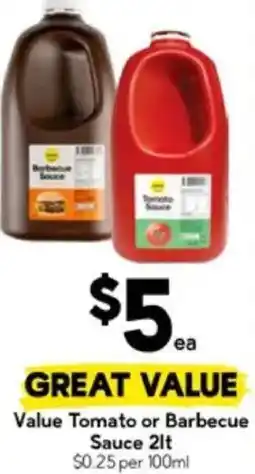 Drakes Value Tomato or Barbecue Sauce offer