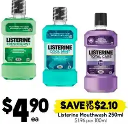 Drakes Listerine Mouthwash offer
