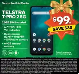 Drakes Telstra t-pro 25g offer