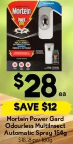 Drakes Mortein Power Gard Odourless Multilnsect Automatic Spray offer