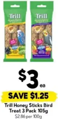 Drakes Trill Honey Sticks Bird Treat offer