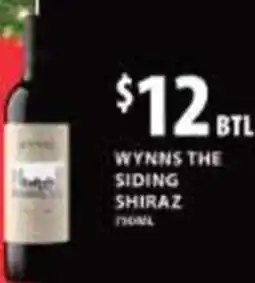 Star Liquor Wynns the siding shiraz offer