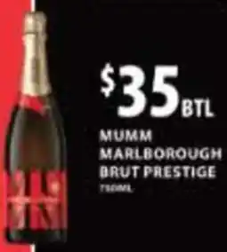 Star Liquor Mumm marlborough brut prestige offer