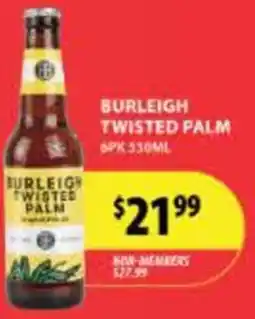 Star Liquor Burleigh twisted palm offer