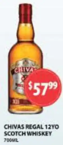 Star Liquor Chivas regal 12yo scotch whiskey offer