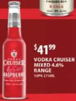 Star Liquor Vodka cruiser mixed 4.6% range offer