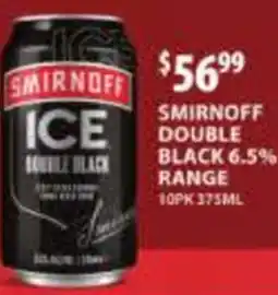 Star Liquor Smirnoff double black 6.5% range offer