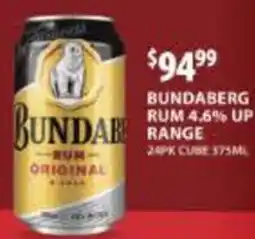 Star Liquor Bundaberg rum 4.6% up range offer