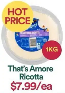 WHOLEFARMS That's Amore Ricotta offer