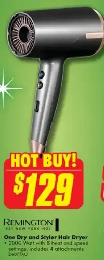 The Good Guys REMINGTON One Dry and Styler Hair Dryer offer