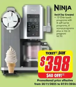 The Good Guys NINJA Swirl by Creami offer